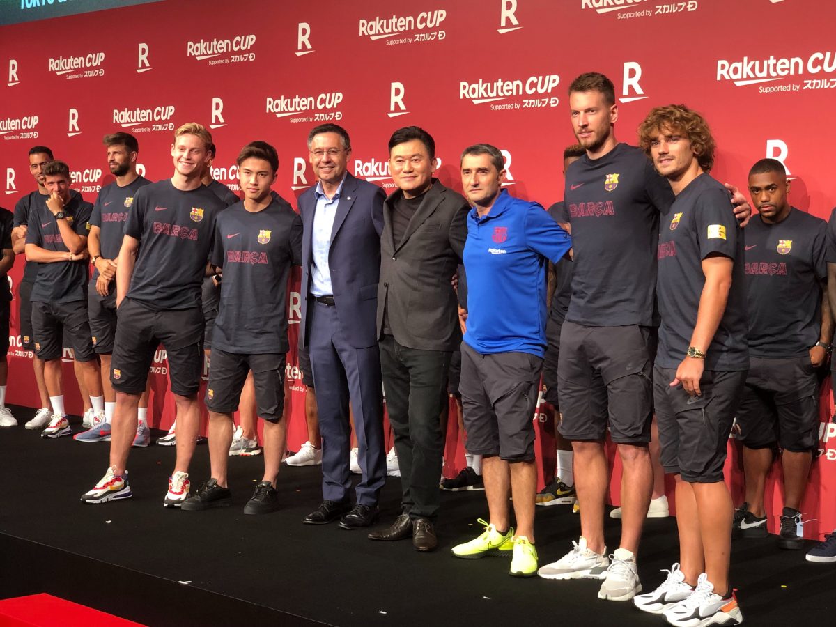 バルセロナが日本上陸！ 安部裕葵、グリーズマン、デ・ヨングらをお披露目！