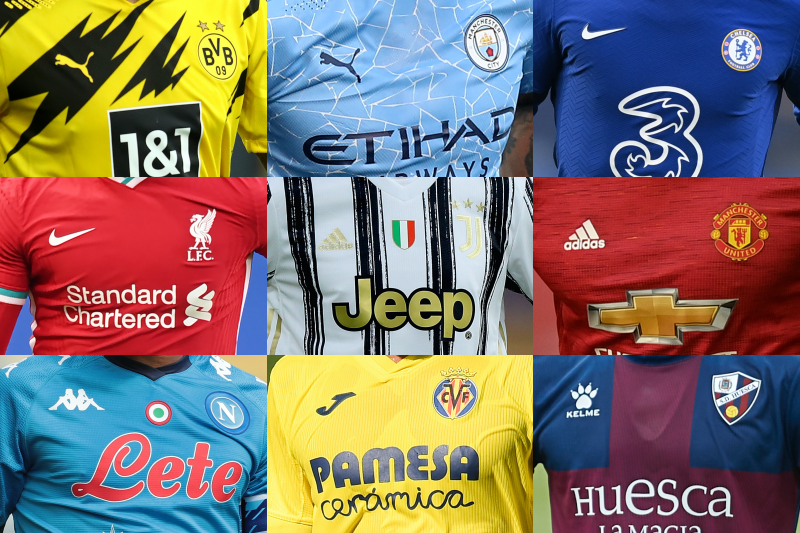2020－21シーズンの欧州5大リーグ、ユニフォームの最多ブランドはどこ
