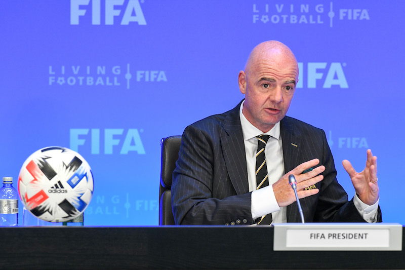 FIFAインファンティーノ会長が新型コロナ陽性…軽度の症状で10日間は自主隔離へ