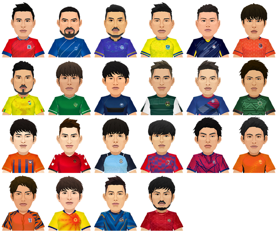 【J2編｜全656選手】『TSUBASA＋』に登場するJリーグ所属選手を一挙公開！