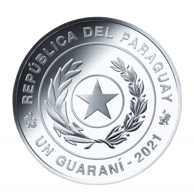 13_パラグアイ1グアラニー銀貨 表面