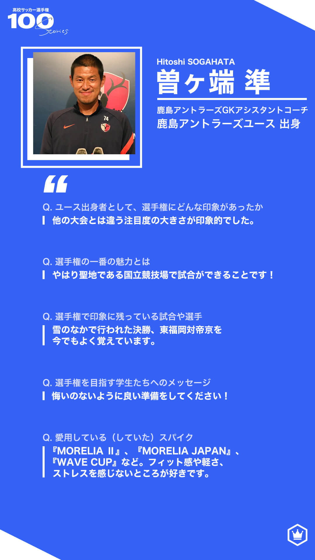 高校サッカー選手権100STORIES 選手画像