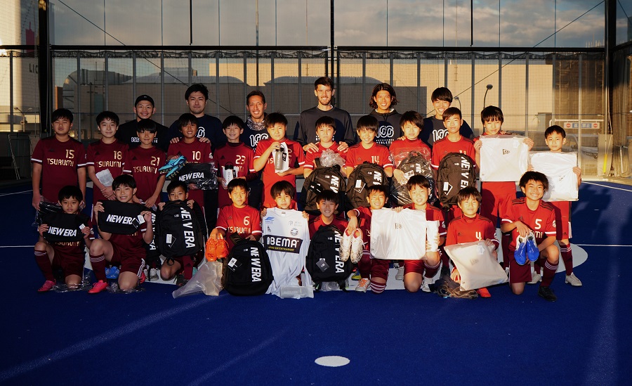 長谷川アーリアや森谷らの共同プロジェクト『ROOTS.』、子どもたち約30名とサッカー教室実施