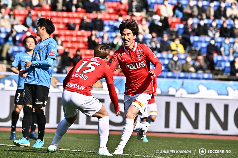 江坂の2ゴールで浦和が今季最初のタイトル獲得！　スーパー杯でJ王者・川崎Fを下す　