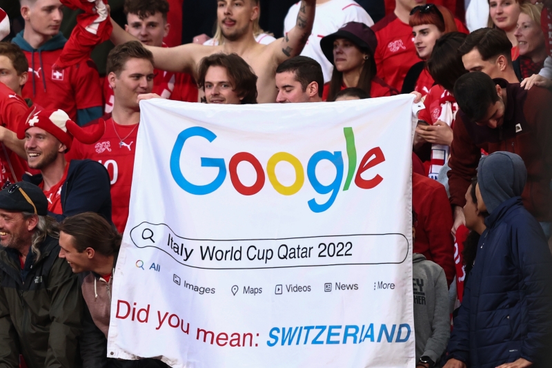 再びW杯出場逃したイタリア、Google風バナーで煽られる「もしかして：スイス」
