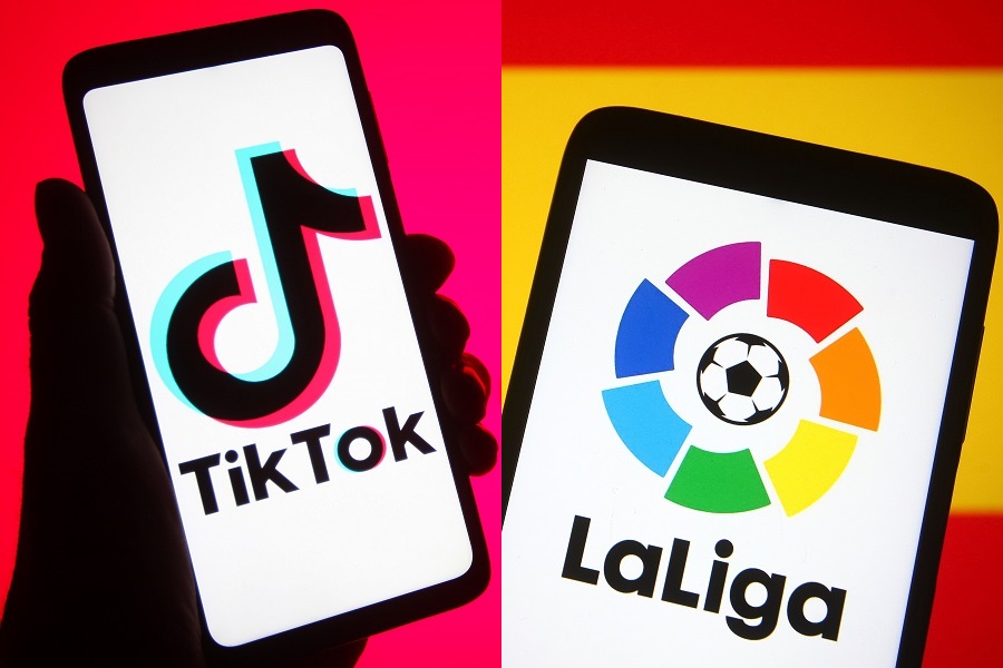 ラ・リーガ初のTikTokライブで試合中継実施へ　スペイン国内で縦型、4K配信「新たな体験」