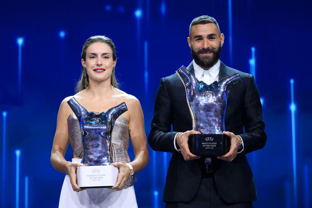 UEFA男女年間最優秀選手＆監督賞が発表　CL制覇のレアルからベンゼマ＆アンチェロッティ監督が受賞