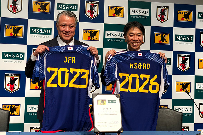 日本代表をサポートするMS＆ADグループが来年から「JFAメジャーパートナー」に
