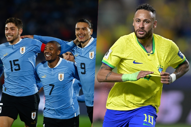 ネイマール偉業達成のブラジルが5発快勝！　ウルグアイもバルベルデ弾などで白星発進／W杯南米予選
