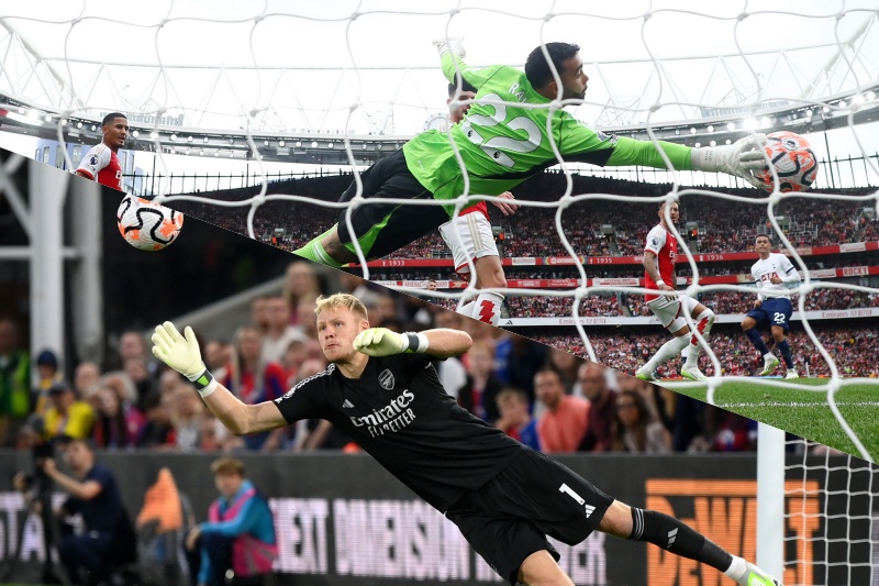 （上）ダビド・ラヤと（下）アーロン・ラムズデール