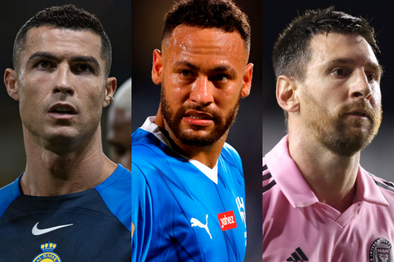 C・ロナウド、ネイマール、メッシ