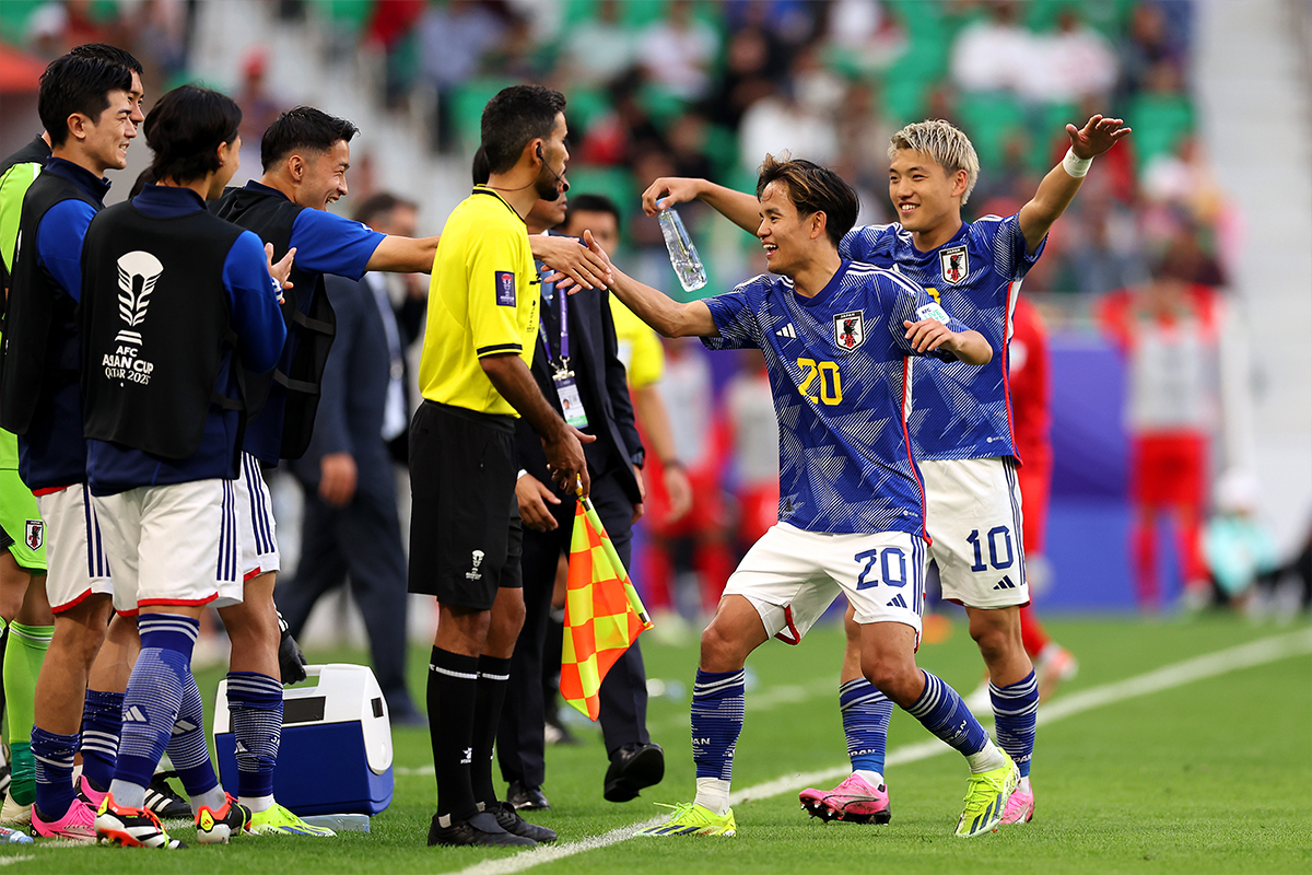日本代表が堂安、久保、上田のゴールで3発快勝！　9大会連続のアジアカップ8強入り