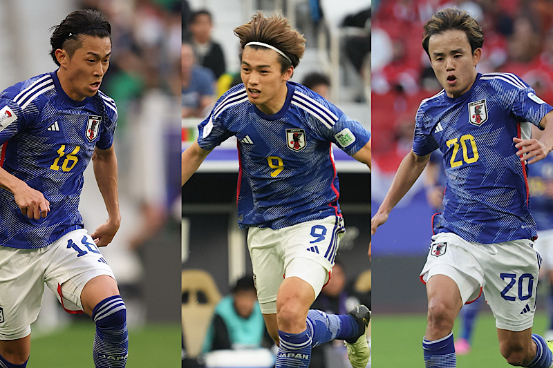アジア杯・ラウンド16のベストイレブンが発表！　上田綺世が連続選出、久保建英＆毎熊晟矢も名を連ねる