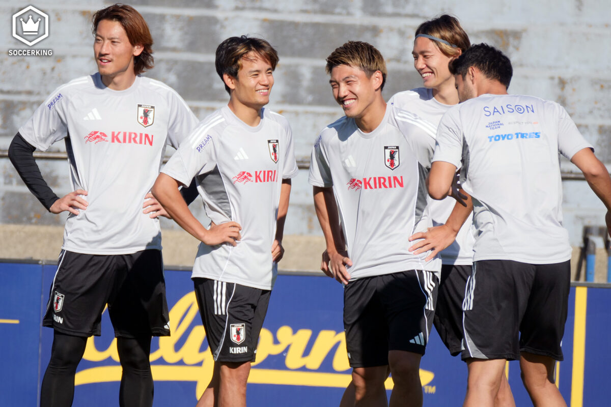 日本代表、冒頭15分公開でメキシコ戦へ本格調整開始…菅原由勢、三笘薫、前田大然も加わり27名で練習実施
