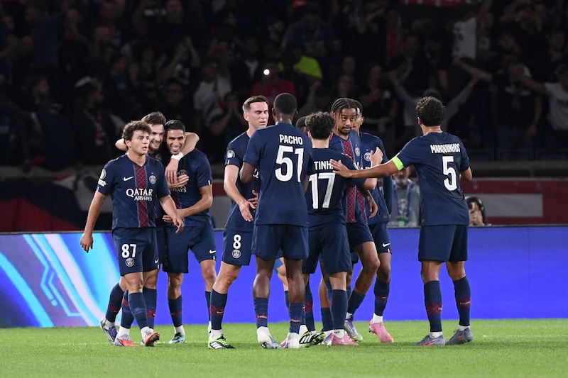 王者PSG、CL連覇に向けて圧巻の開幕白星！ クヴァラツヘリアの豪快