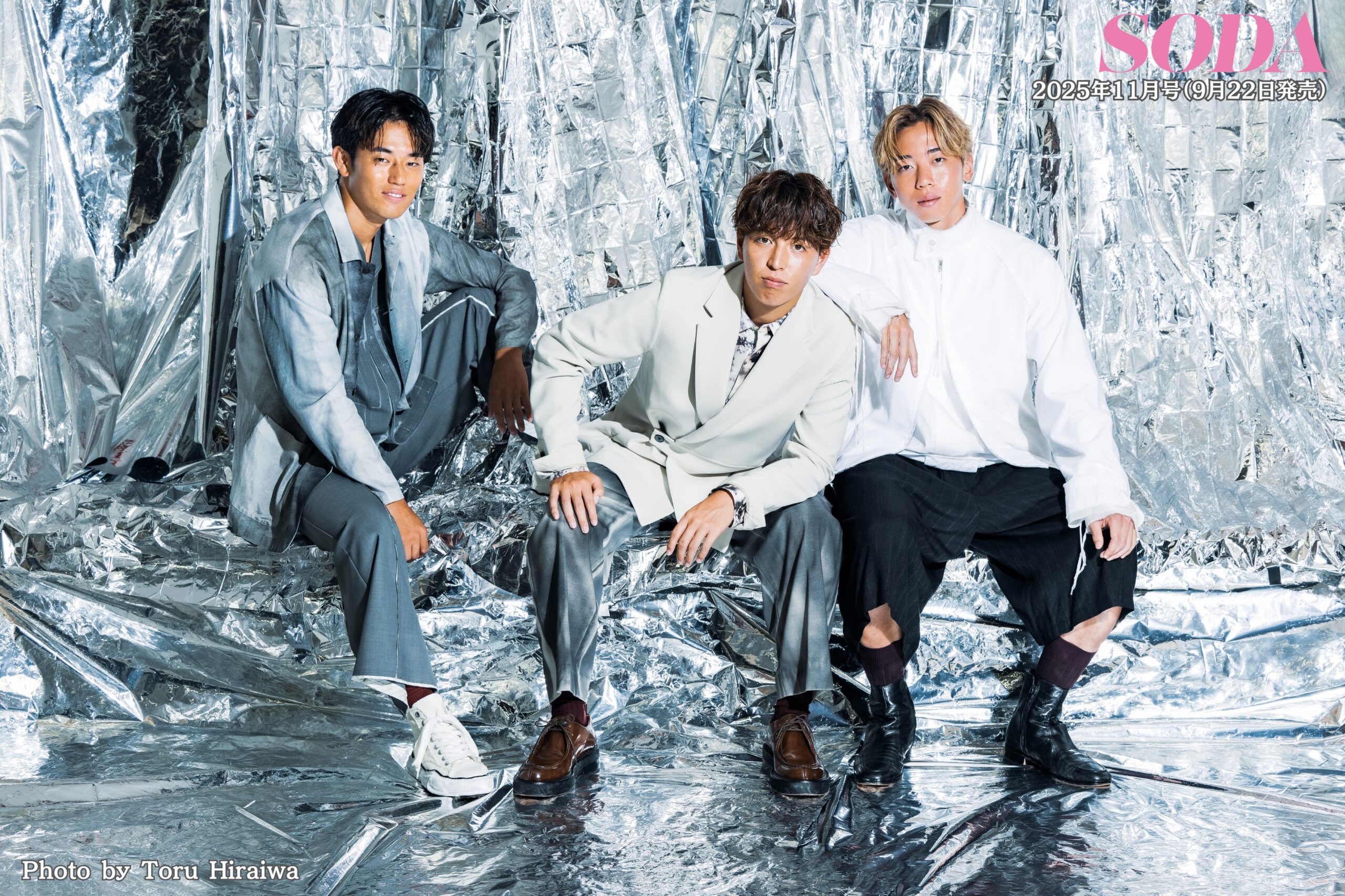 雑誌・SODA 2025年11月号に鹿島の舩橋佑、溝口修平、津久井佳祐が登場