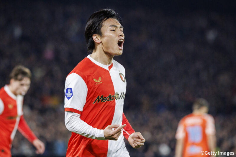 上田綺世が2ゴールの躍動でリーグ戦13点に到達！ フェイエノールトが