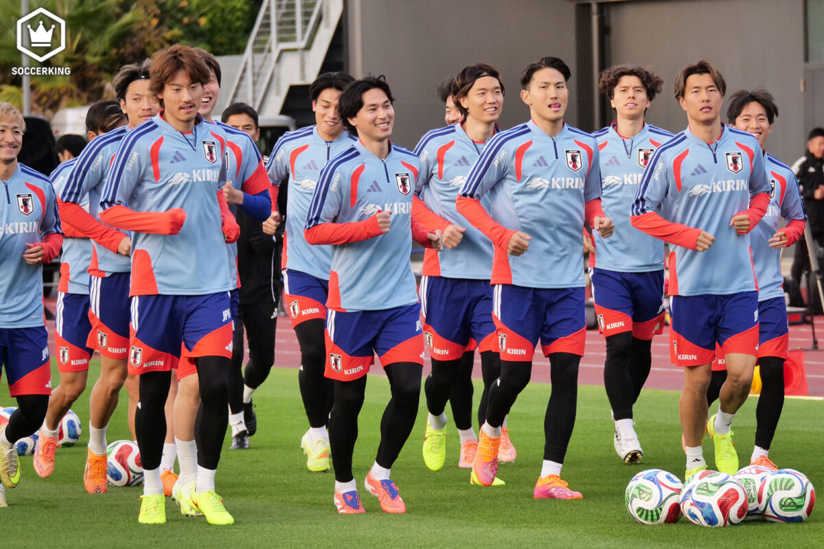 日本代表、冒頭15分のみ公開で2日後のボリビア戦へ調整…15日から練習合流の鎌田大地も軽快な動き