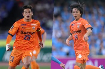 （左）北川航也と（右）松崎快