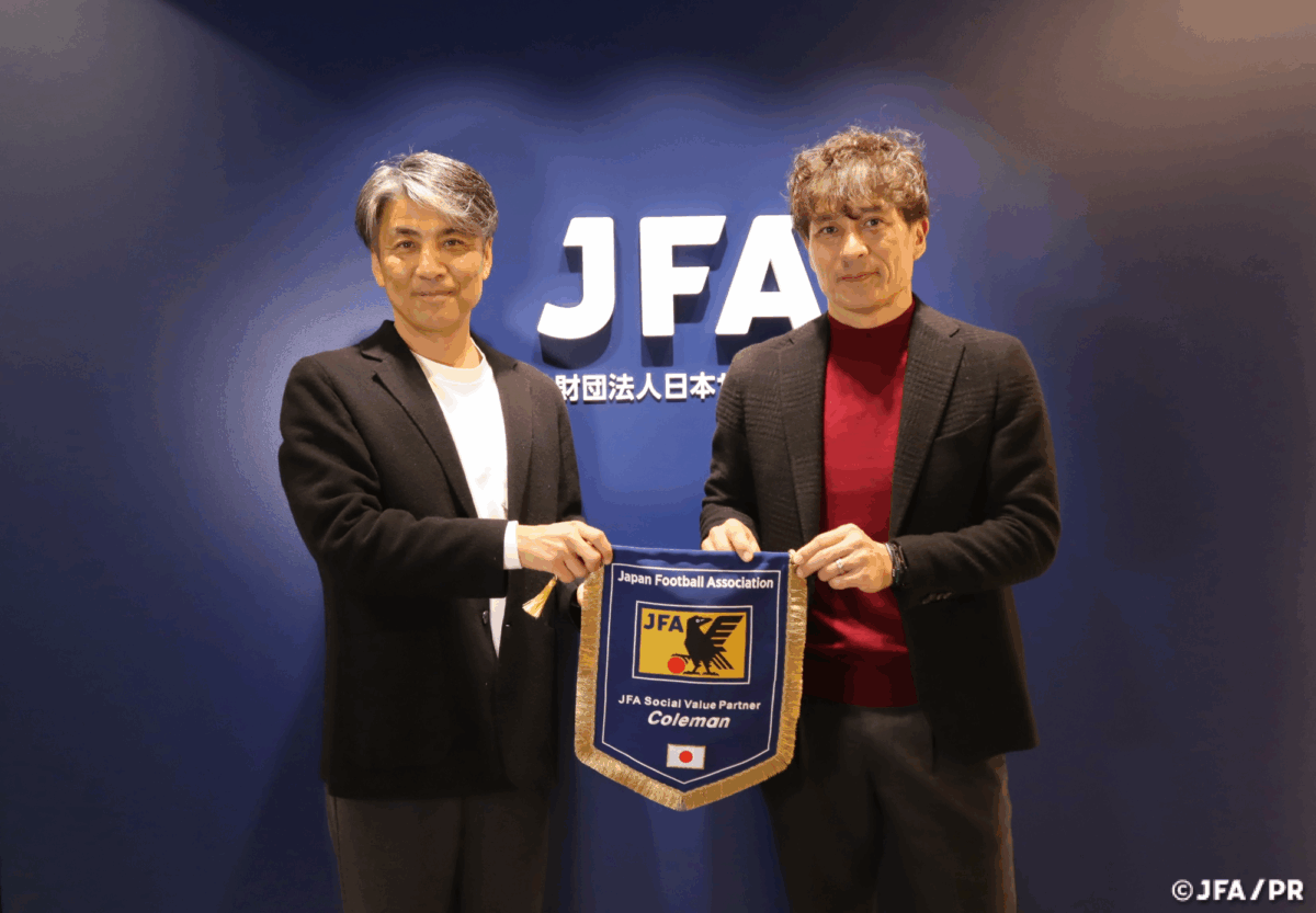 日本サッカー協会とコールマンがJFAソーシャルバリューパートナー契約を締結…3月28日（土）キッズフェスティバル開催も発表