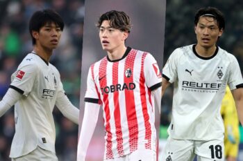 （左から）高井幸大、鈴木唯人、町野修斗