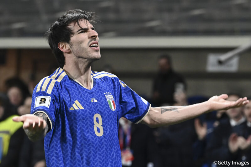 サンドロ・トナーリ イタリア代表 2026ホーム W杯予選モデル 僕らは『怪物』を見ていた」2大会連続PO敗退のイタリア代表、圧巻