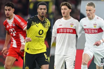 （左から）アレクサンダル・パヴロヴィッチ、フェリックス・ヌメチャ、アンジェロ・シュティーラー、クリス・ヒューリッヒ