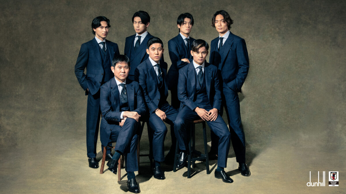公式スーツサプライヤーのダンヒル、SAMURAI BLUE COLLECTION 2026を発表