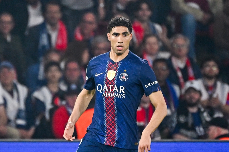 CL応援セール　PSG リーグ1公式フルマーキング　ADV ハキミ　M CL連覇を目指すPSGに大打撃…右SBの主軸ハキミが右太もも負傷