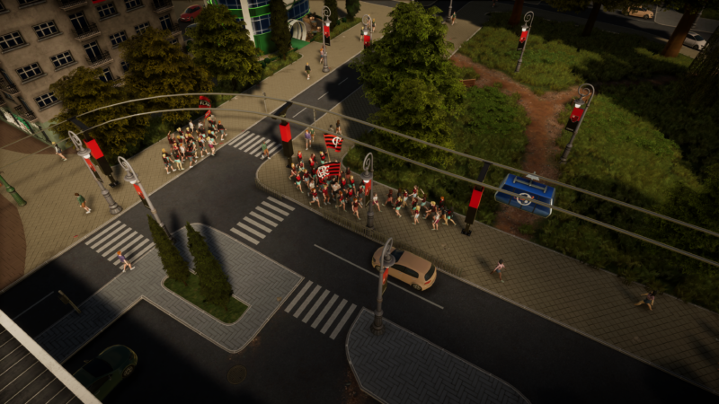 Flamengo fans walking