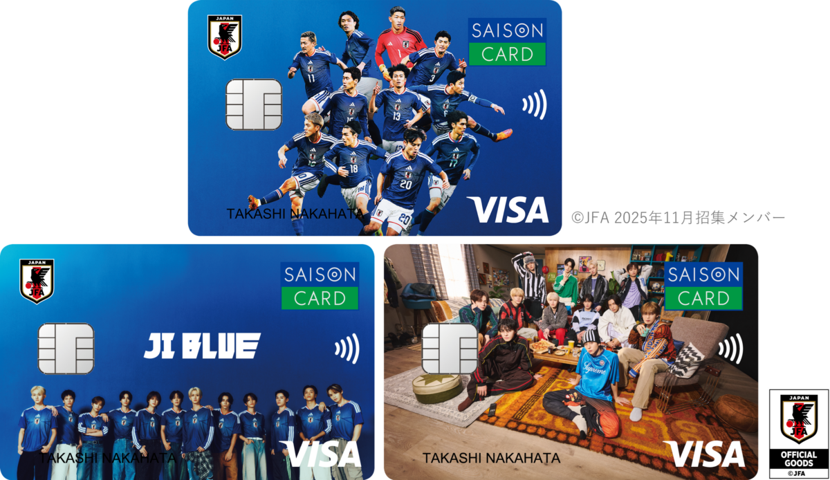 クレディセゾンが「三井不動産 SAMURAI BLUE 3D EXPERIENCE Presented by SAISON」に特別協賛…SAMURAI BLUEとJI BLUEの期間限定デザインカードを発行