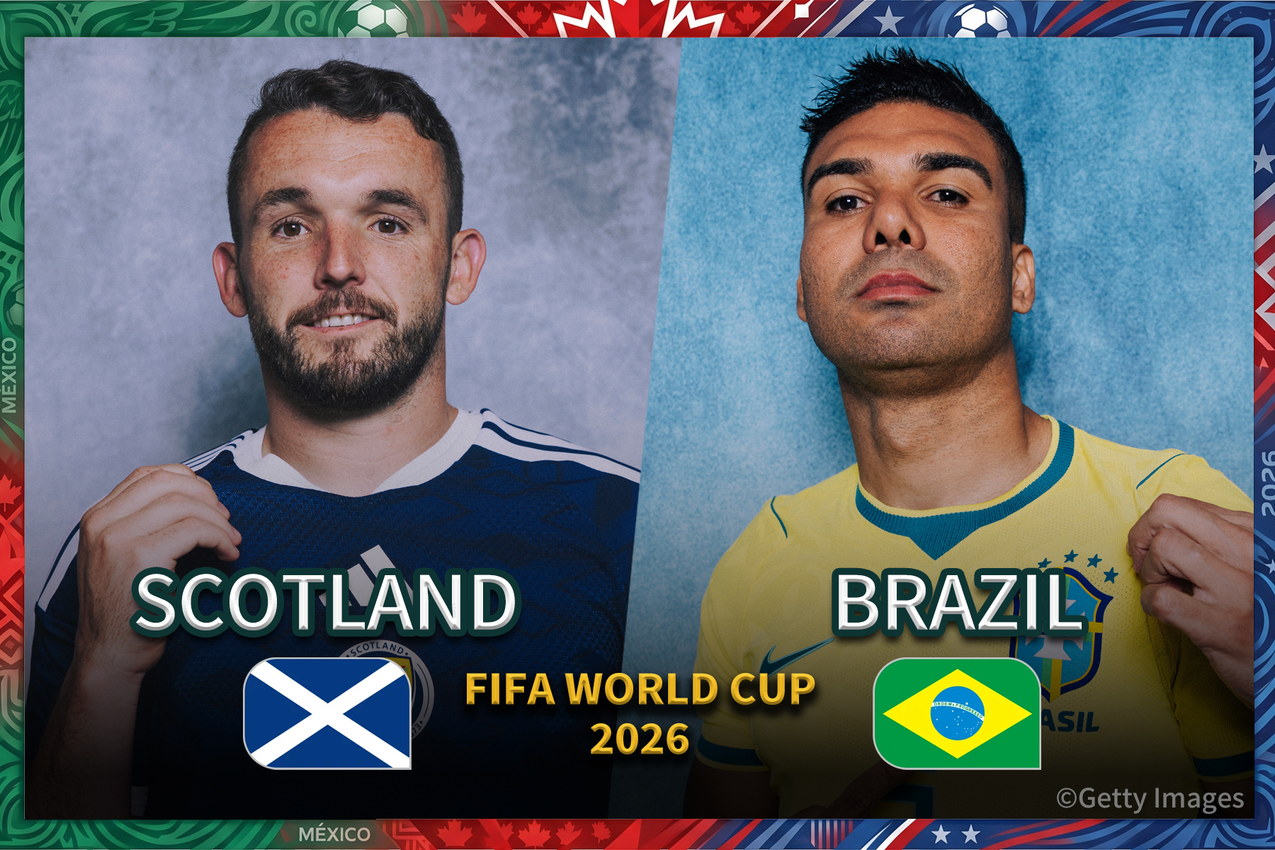 W杯グループC最終戦スコットランド対ブラジル