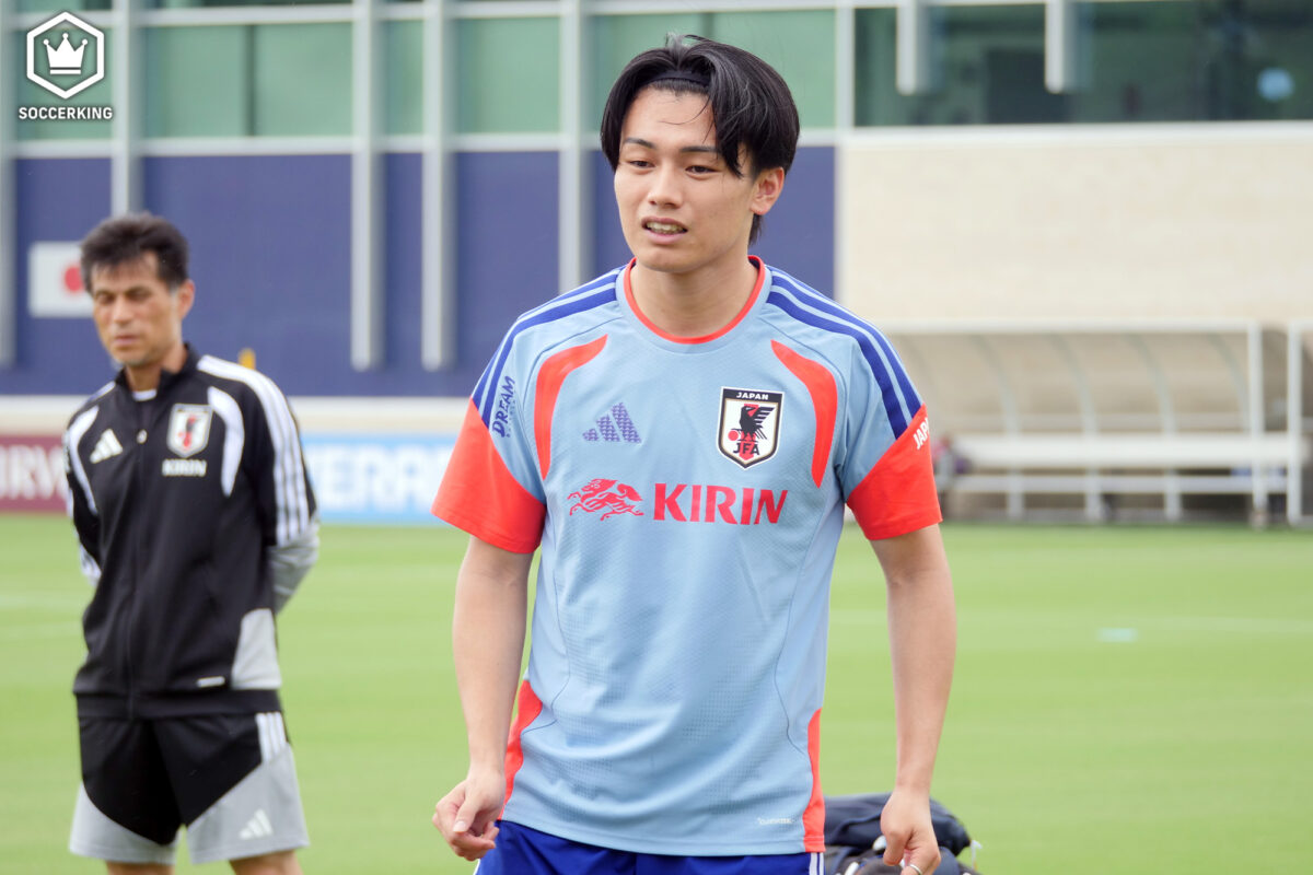 前日別メニューの上田綺世が全体練習に復帰！　久保建英は欠場が決定…日本代表がチュニジア戦に向けて調整