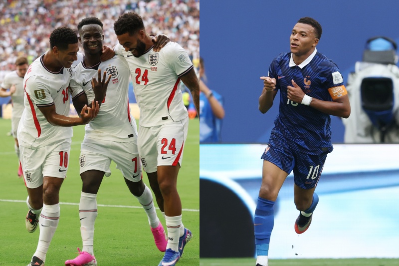 イングランド代表、フランス代表