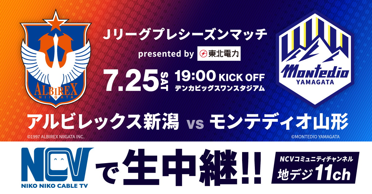 新潟対山形のプレシーズンマッチ、NCVが生中継&ロコテレでワンコイン有料配信…解説は新潟Lの川澄奈穂美