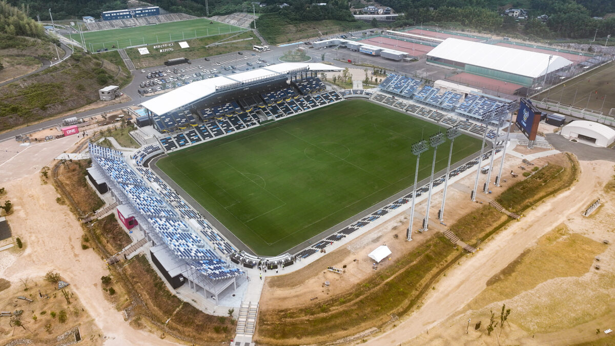 アシックス里山スタジアムの増席工事が完了…収容人数は従来の5,316人から8,848人に