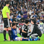日本代表、負傷交代の熊坂光希を含む3選手が検査のため病院へ…試合後の取材対応は行わず