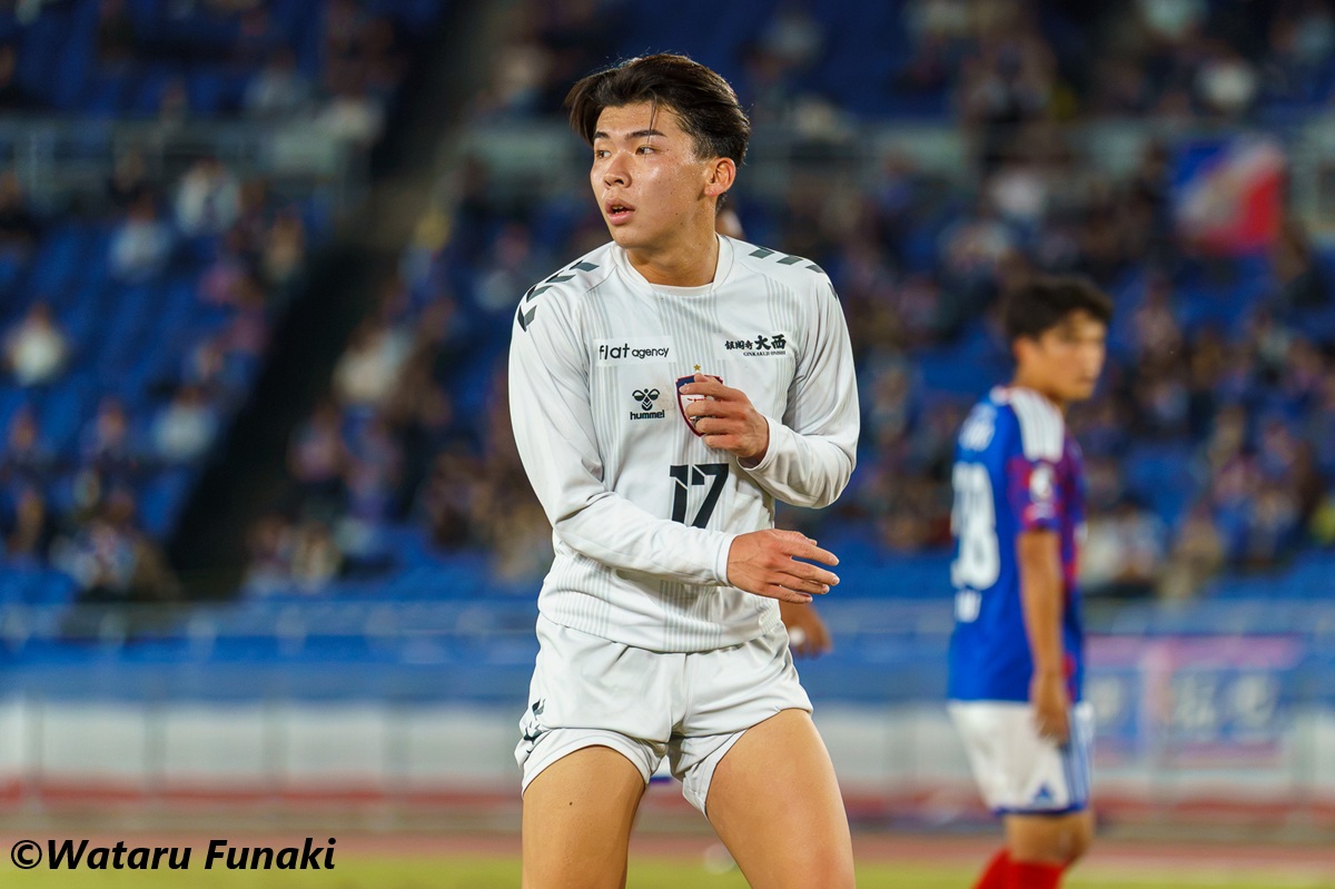 天皇杯やU－21日本代表で得た経験を糧に…横浜FM相手に先制点の京産大MF福永裕也「もっと圧倒的に」